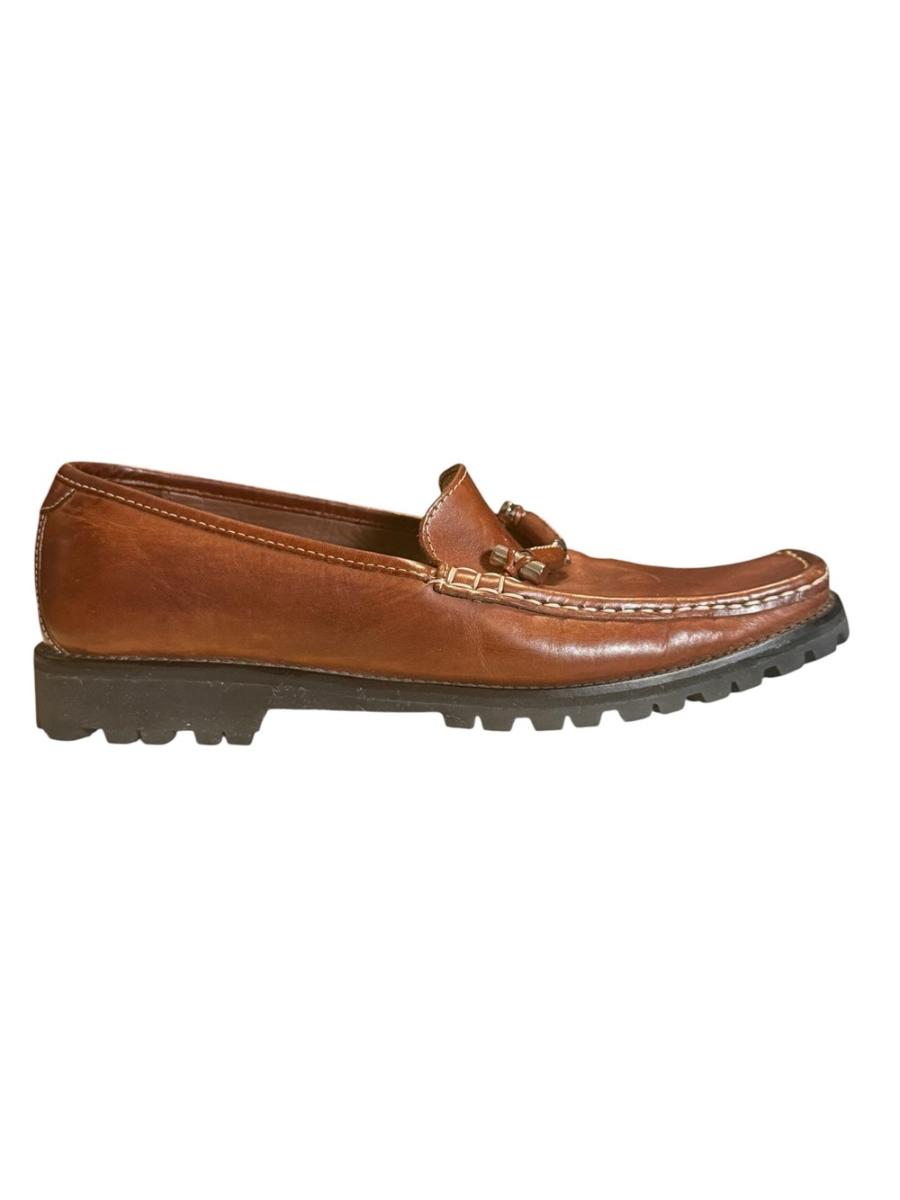 Cole Haan Brown Lug Sole Bit Leather Loafers Size 8B - Picture 3 of 10